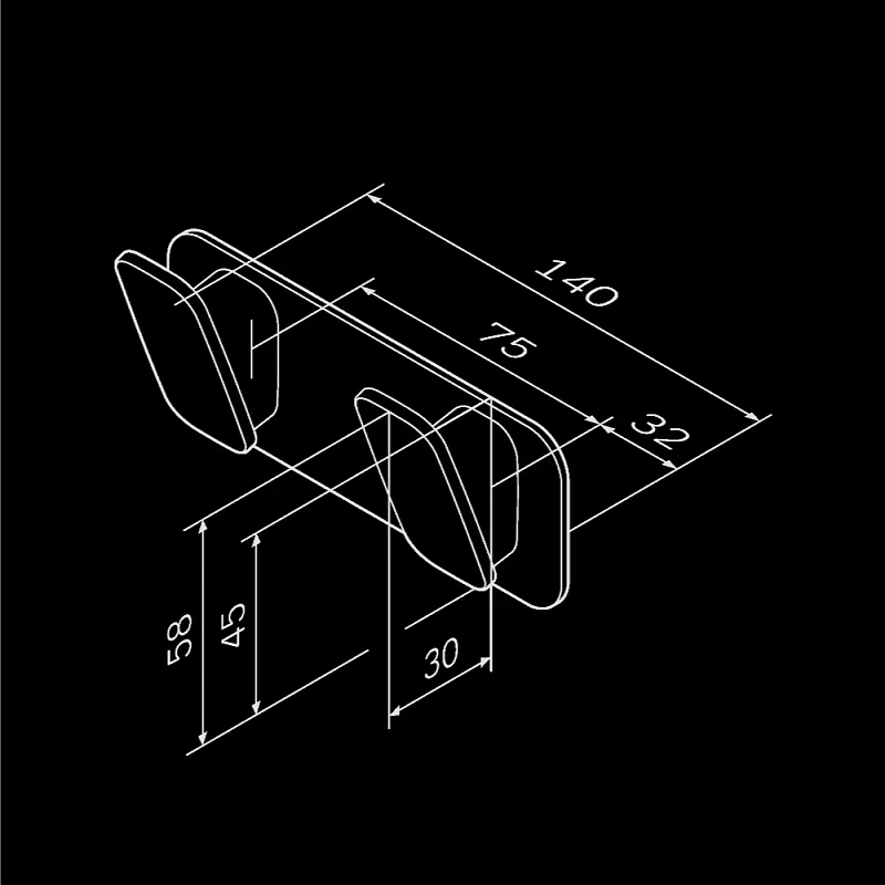 Крючки для полотенец AM.PM Inspire 2.0 A50A35600 хром, 2 шт на планке