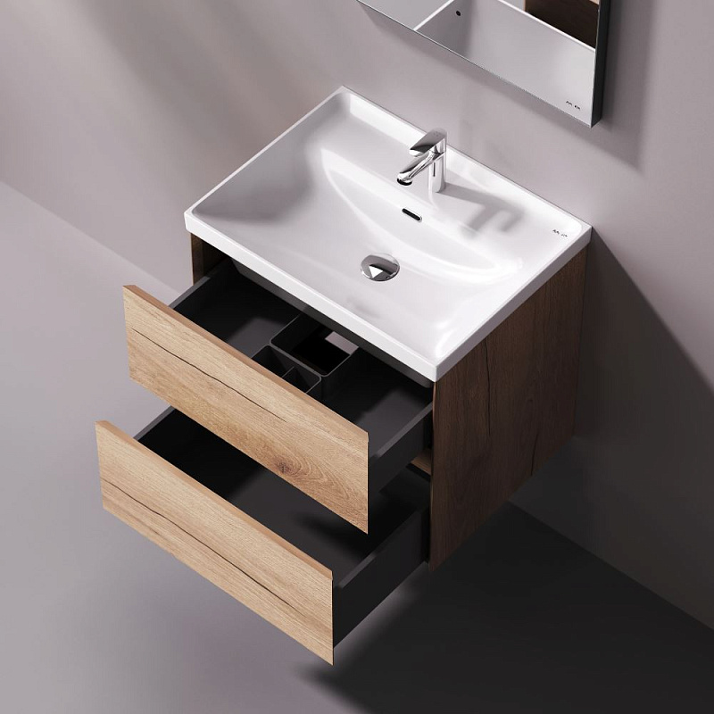 Тумба с раковиной 60 AM.PM Above M9X-FHX0602OF-WCC0600WG подвесная под дерево