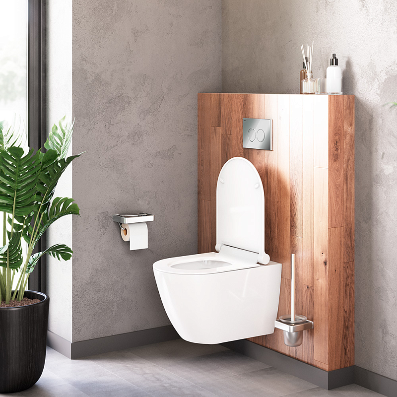 Унитаз подвесной Damixa Apollo DX22C1700SC безободковый с сиденьем микролифт, белый