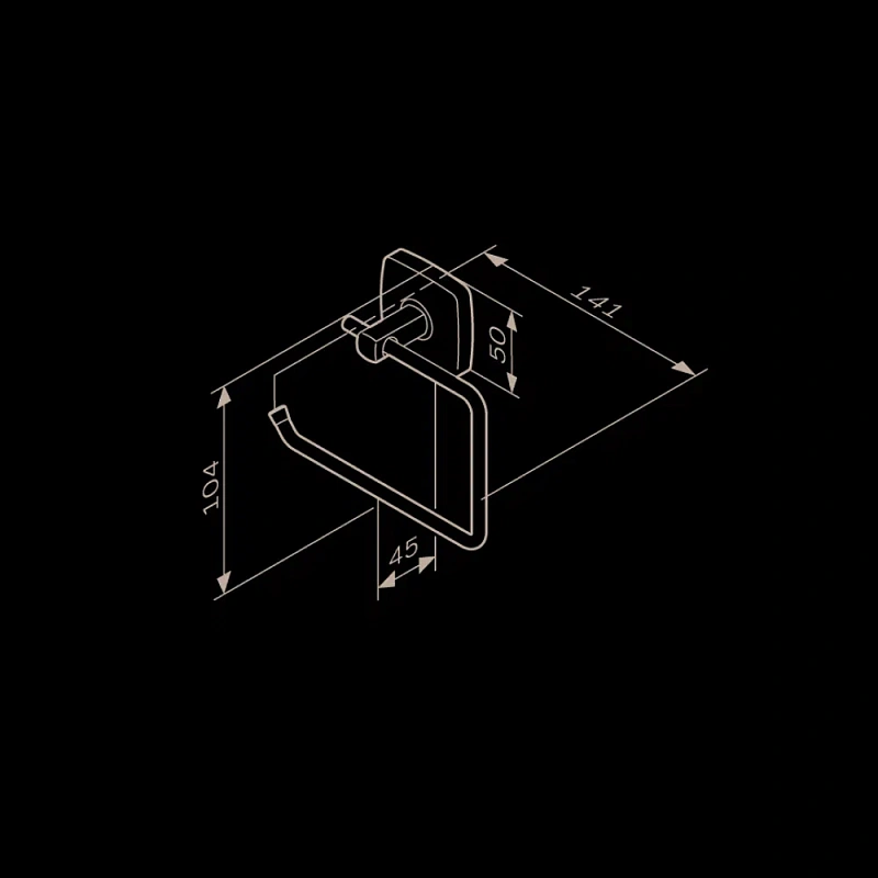 Держатель для туалетной бумаги настенный AM.PM Gem A9034122 черный