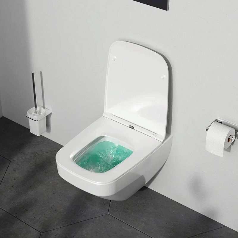 Унитаз подвесной безободковый с инсталляцией AM.PM Inspire 2.0 IS47051.50A1700 сиденьем микролифт, хром пневм. клавишей