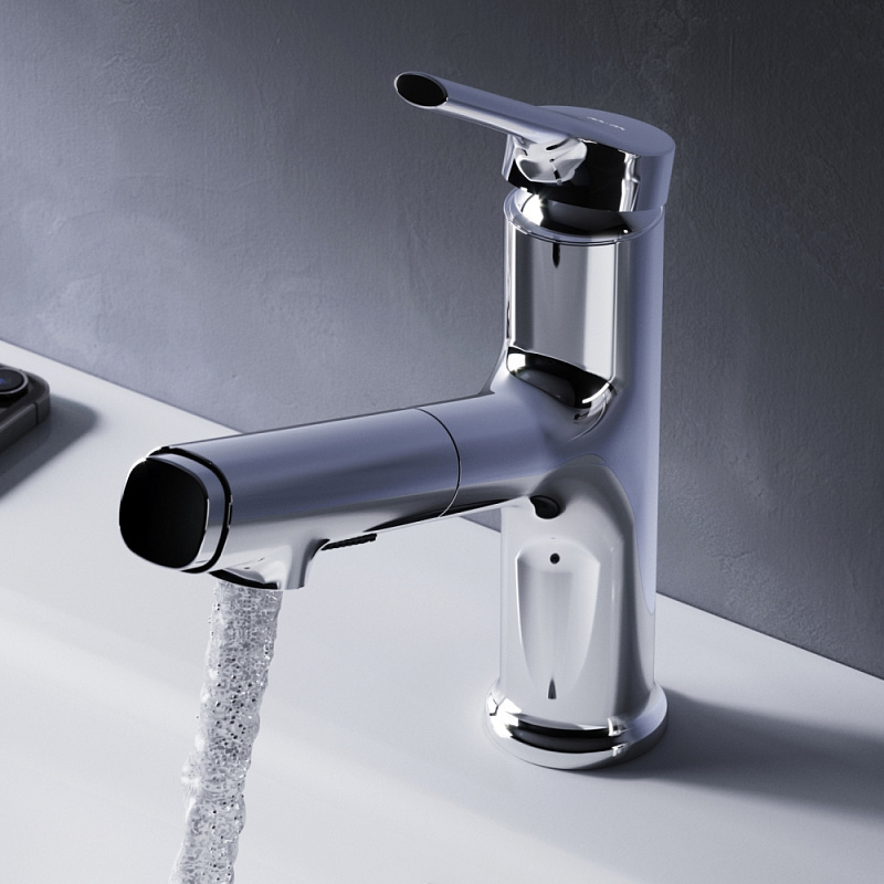 Смеситель для раковины (умывальника) AM.PM X-Joy S F85B02900 с выдвижным изливом, хром