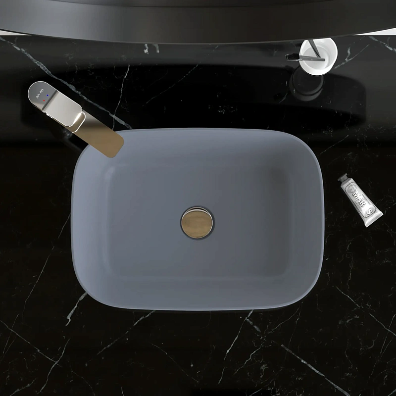 Раковина накладная 45 AM.PM Struktura M9SWCC0451GM серая