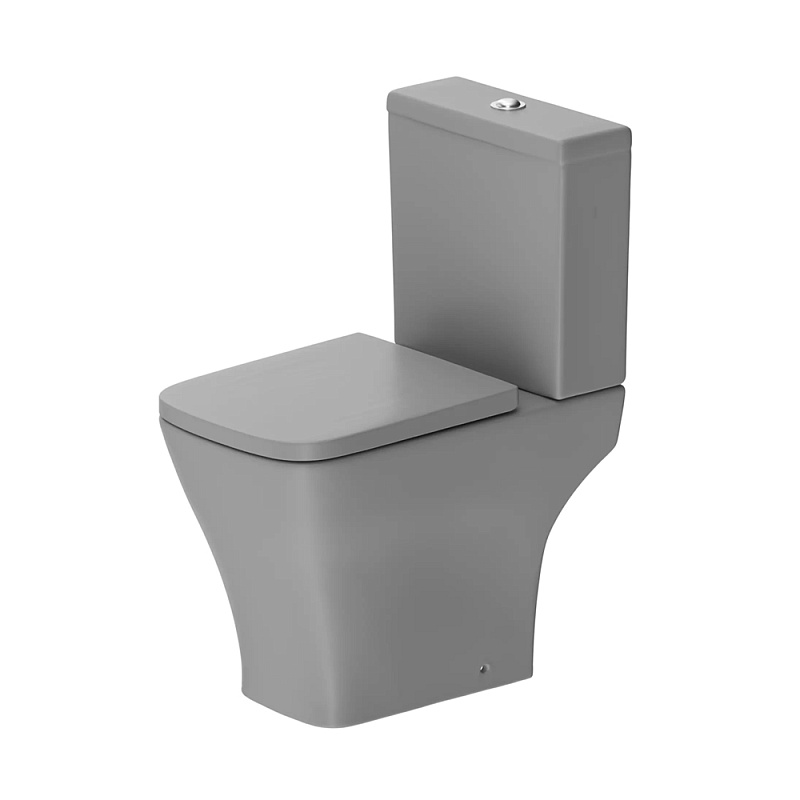 Унитаз-компакт напольный AM.PM Struktura C9S8600GRSC безободковый с сиденьем микролифт, серый матовый