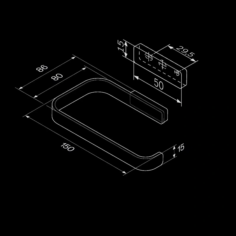 Держатель для туалетной бумаги настенный AM.PM Func A8F34100 хром
