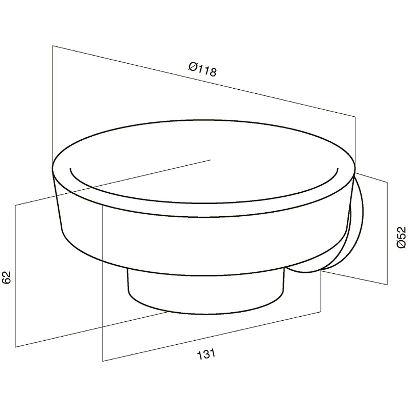 Мыльница стеклянная настенная AM.PM Bliss L A5534264 хром