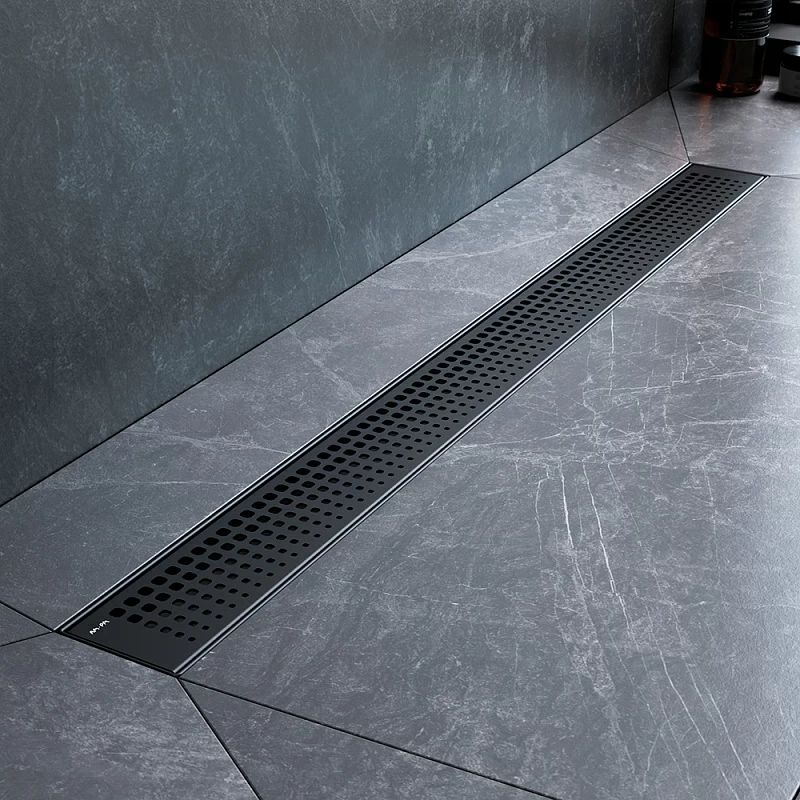 Душевой трап (лоток) 80 AM.PM MasterFlow W01SC-P11-080-01BM комбинированный затвор с черной матовой решеткой