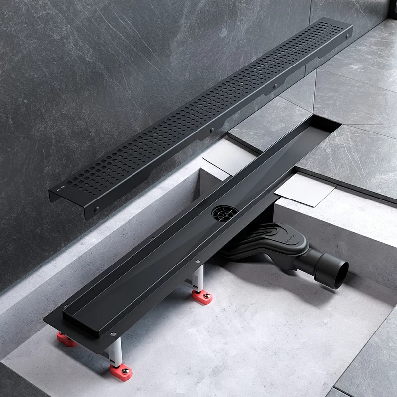 Душевой трап (лоток) 70 AM.PM MasterFlow W01SC-P11-070-01BM комбинированный затвор с черной матовой решеткой