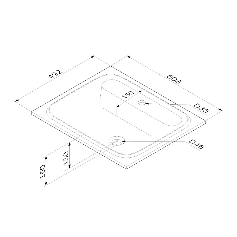 Раковина мебельная 60 AM.PM Func M8FWPC0600WM белая встраиваемая