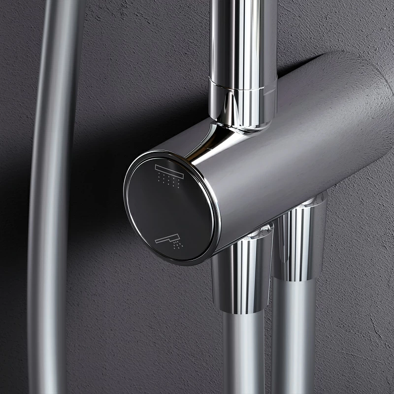 Душевая система AM.PM Gem F0790000 стойка с тропическим душем, хром