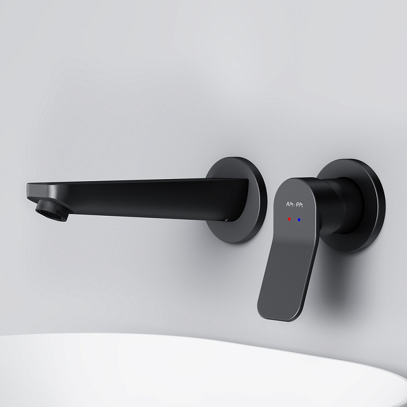 Смеситель для раковины (умывальника) AM.PM X-Joy F85A72622 черный встраиваемый