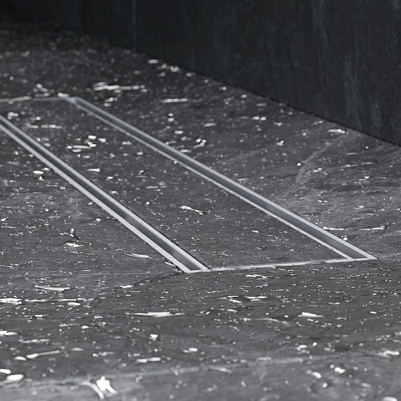 Душевой трап (лоток) 50 AM.PM PrimeFlow W02SC-U11-050-04SB комбинированный затвор со стальной матовой решеткой под плитку