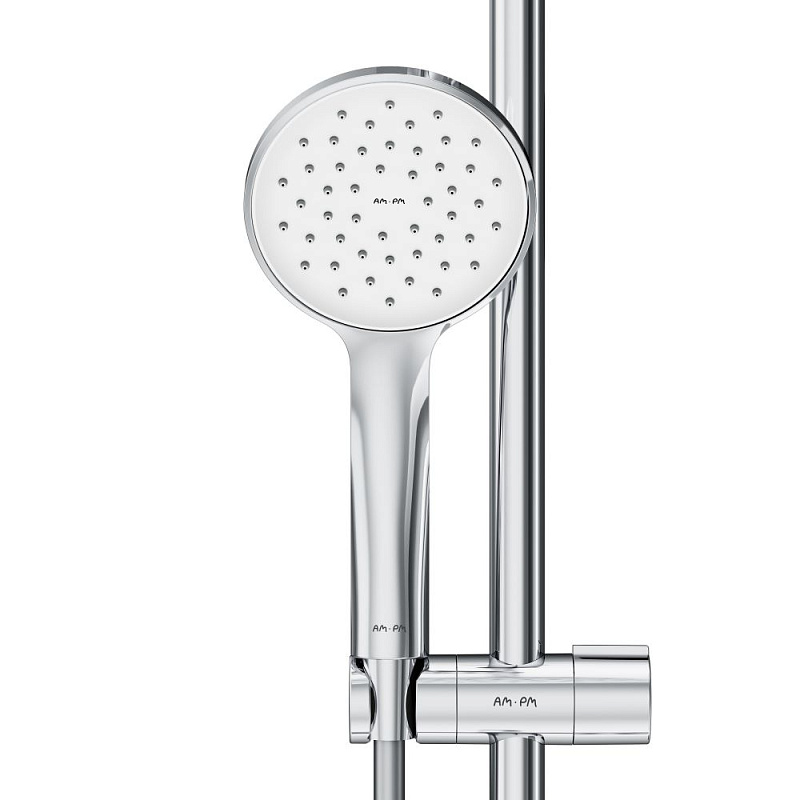 Душевая система AM.PM Crave F079C500 стойка с тропическим душем, термостатом, смесителем, изливом, хром