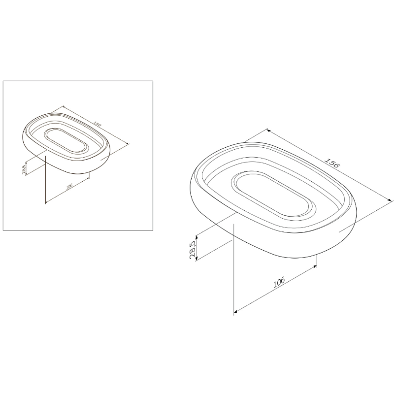 Мыльница стеклянная AM.PM Sensation A3031200 хром