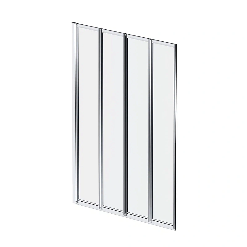 Стеклянная шторка для ванны 100 AM.PM Like W80BS-100-140CT поворотно-складная, профиль хром