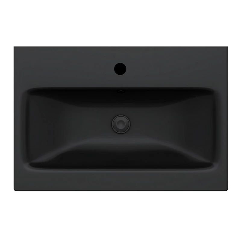 Раковина мебельная 60 AM.PM Gem M90WCC0602BM черная встраиваемая