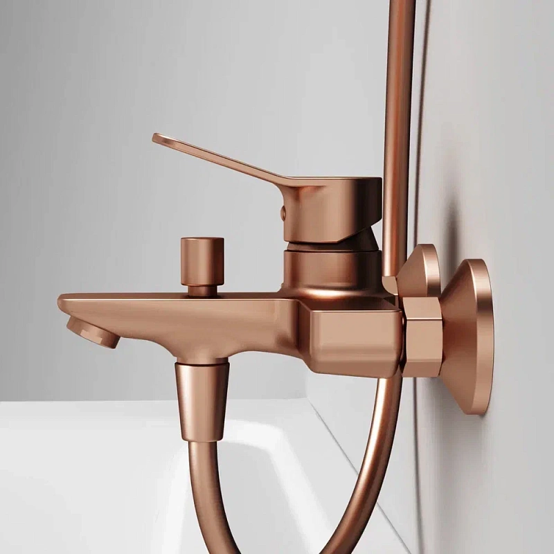 Смеситель для ванны и душа AM.PM X-Joy F85A10044 розовое золото