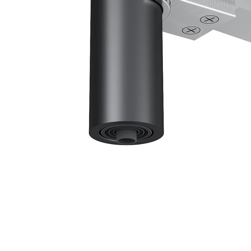 Смеситель для кухни AM.PM Func F8F07812 высокий, сатин с каналом для питьевой воды и гибким черным изливом