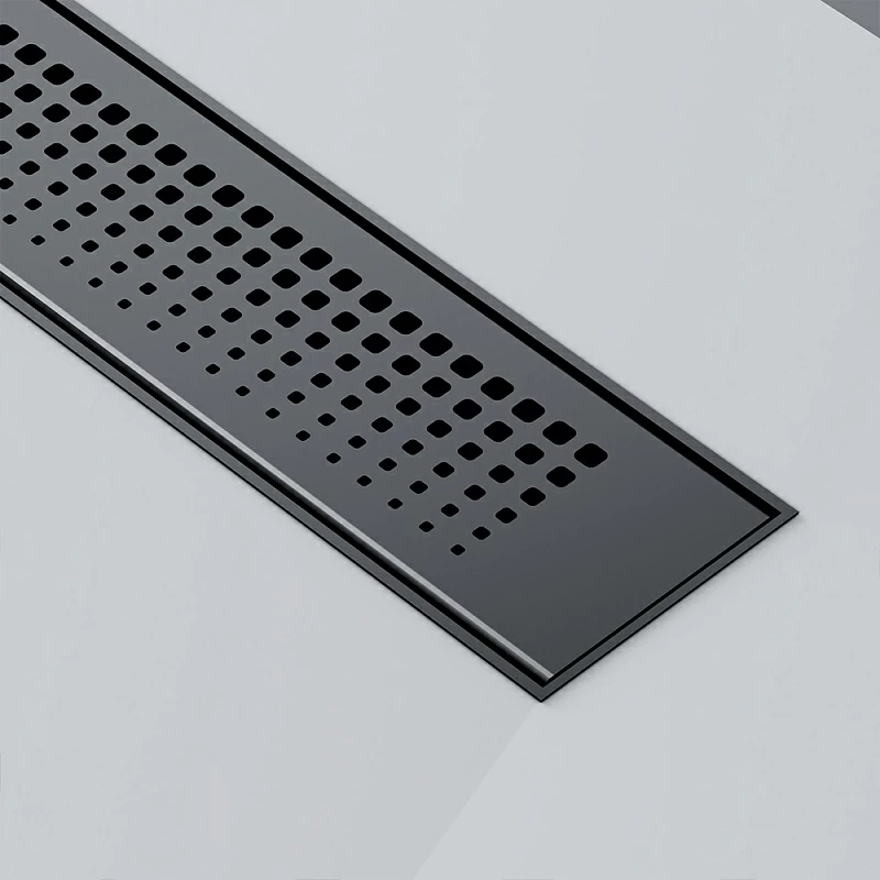 Душевой трап (лоток) 40 AM.PM PrimeFlow W02SC-P11-040-01BM комбинированный затвор с черной матовой решеткой