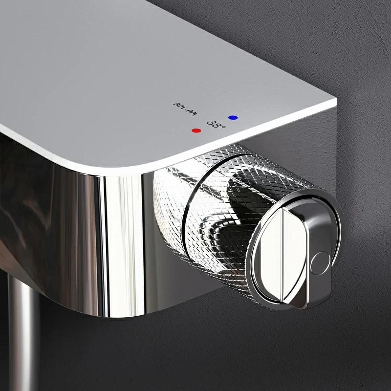 Душевая система AM.PM Func F078F300 стойка с тропическим душем, термостатом, смесителем, изливом, хром