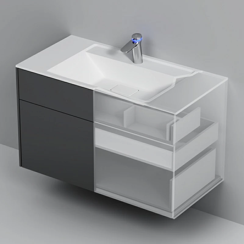 Тумба под раковину 100 AM.PM Inspire 2.0 M50AFHX1003GM подвесная графит матовый