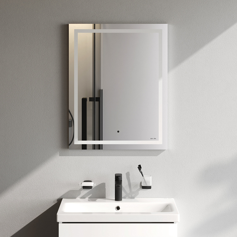 Зеркало с подсветкой в ванную прямоугольное 55 AM.PM Gem M91AMOX0551WG сенсорное