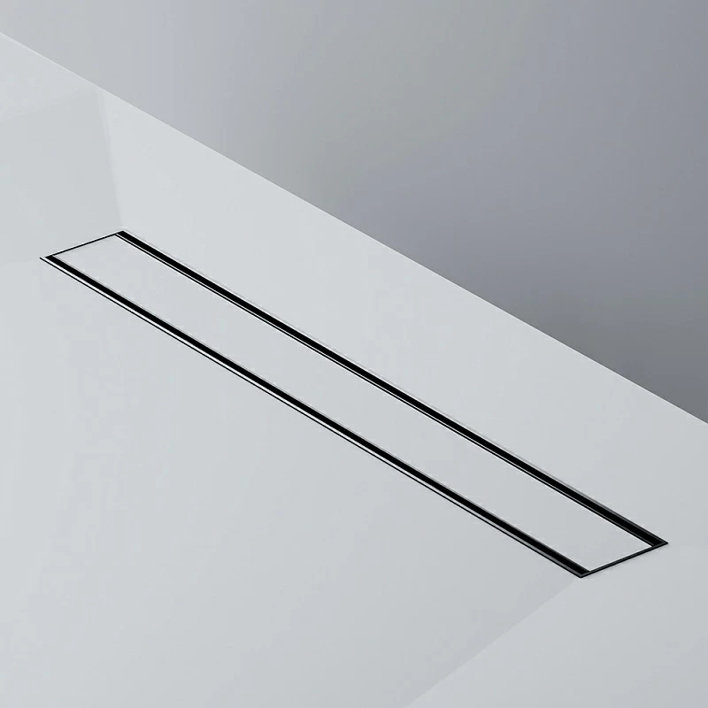 Душевой трап (лоток) 60 AM.PM PrimeFlow W02SC-U11-060-04BM комбинированный затвор с черной матовой решеткой под плитку