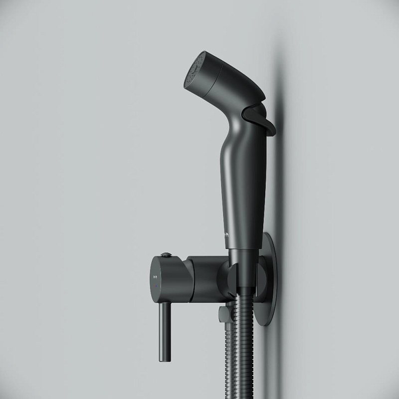 Гигиенический душ со смесителем AM.PM Above F0H9X022 черный встраиваемый