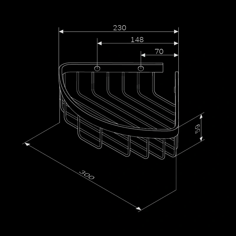 Полка в ванную угловая AM.PM Sense L A7452200 хром