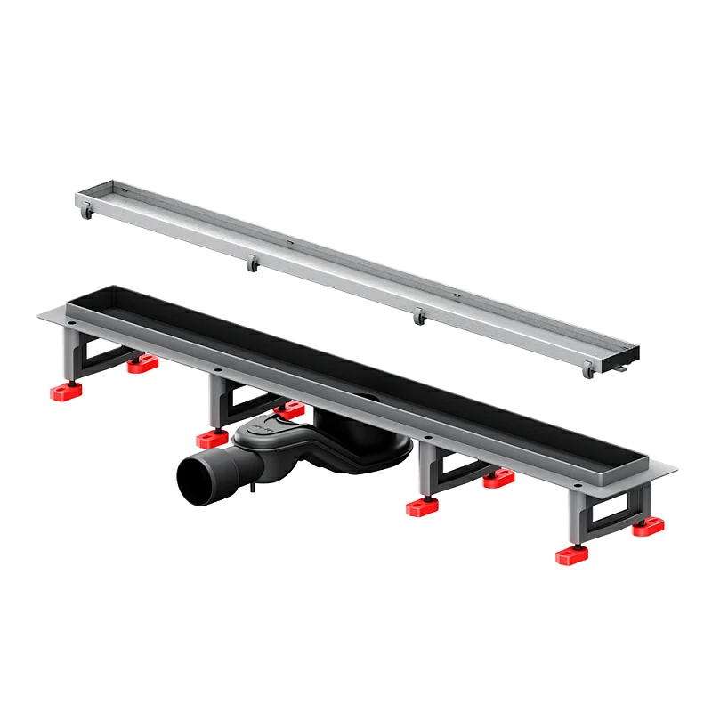 Душевой трап (лоток) 70 AM.PM MasterFlow W01SC-U11-070-04SB комбинированный затвор со стальной матовой решеткой под плитку