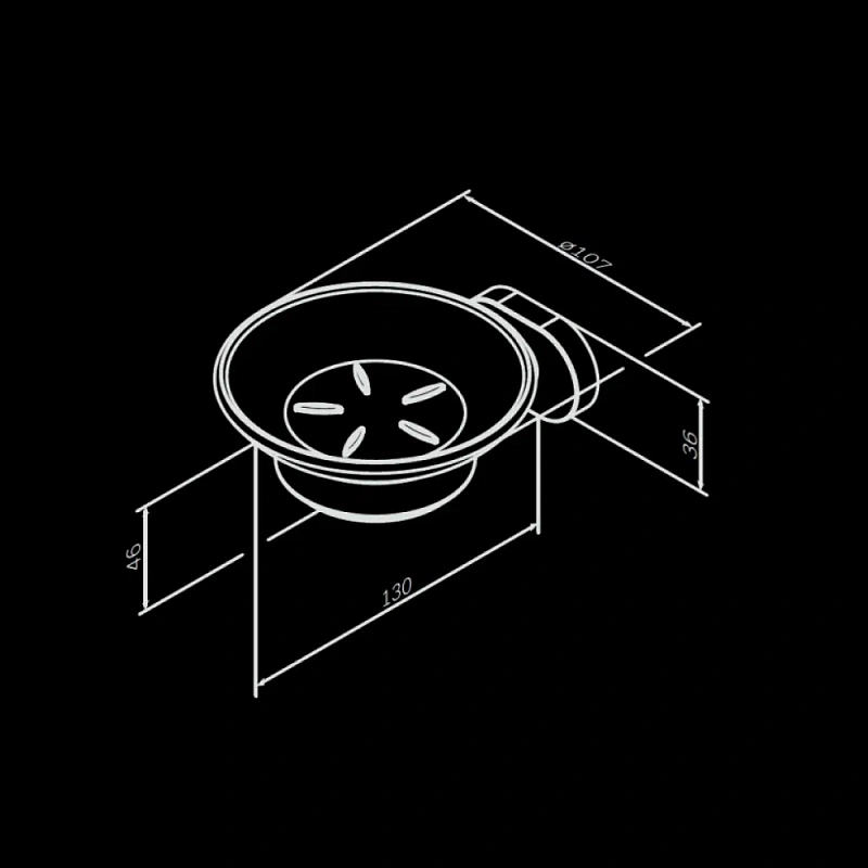 Мыльница стеклянная настенная AM.PM Sense A7434200 хром