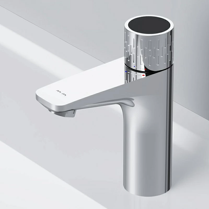 Смеситель для раковины (умывальника) AM.PM Gem F90A02400 с индикацией температуры, хром