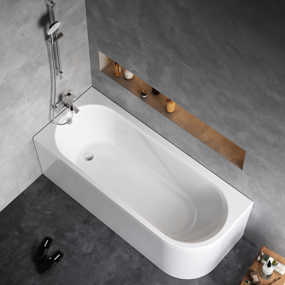 Ванна акриловая, угловая, левосторонняя 170x70 см X-Joy W94A-170L70W-A, Белый