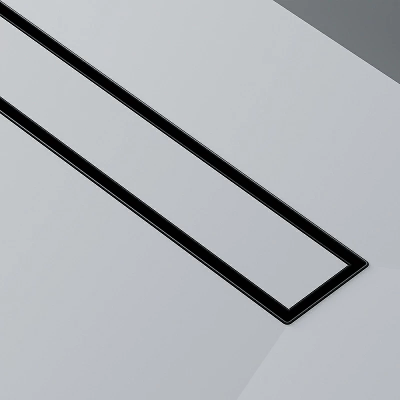 Душевой трап (лоток) 90 AM.PM MasterFlow W01SC-U11-090-04BM комбинированный затвор с черной матовой решеткой под плитку