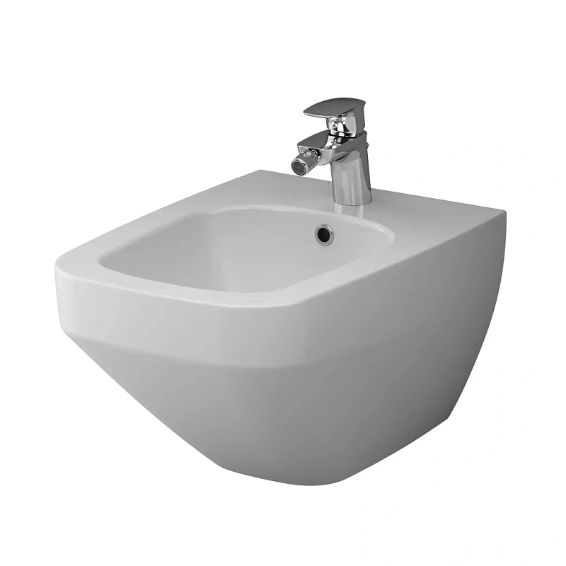 Биде подвесное AM.PM Inspire 2.0 C50A3411WH белый глянец + смеситель хром