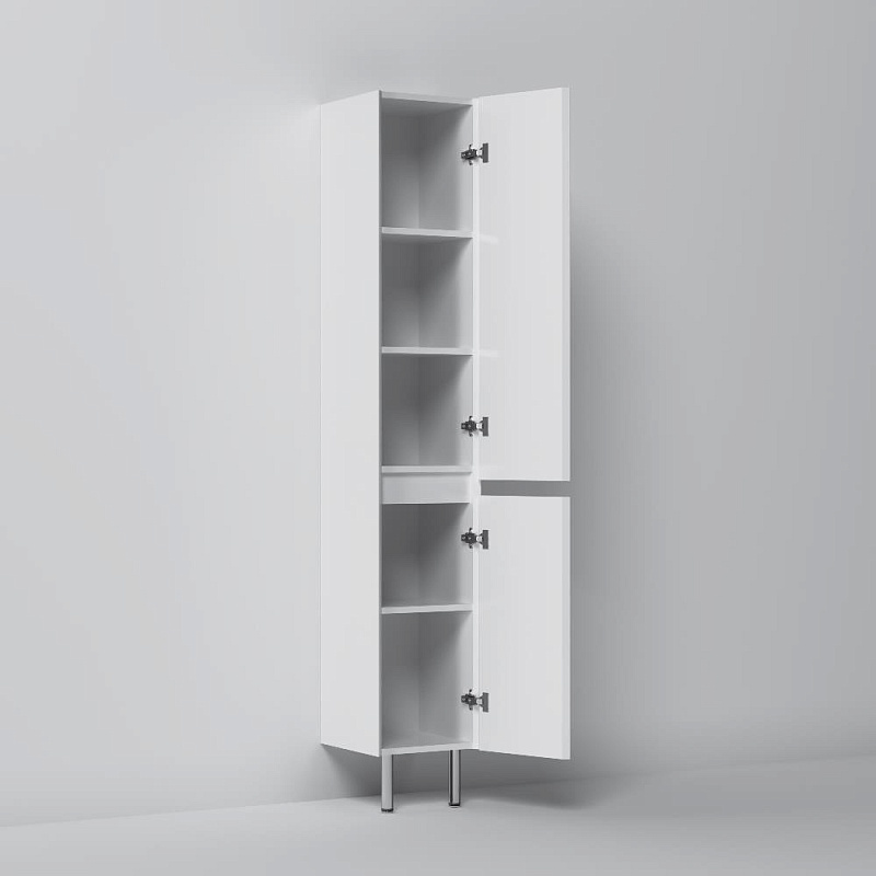 Шкаф-пенал для ванной 35 AM.PM Above M9XCSR0352WG напольный, правый, белый глянцевый