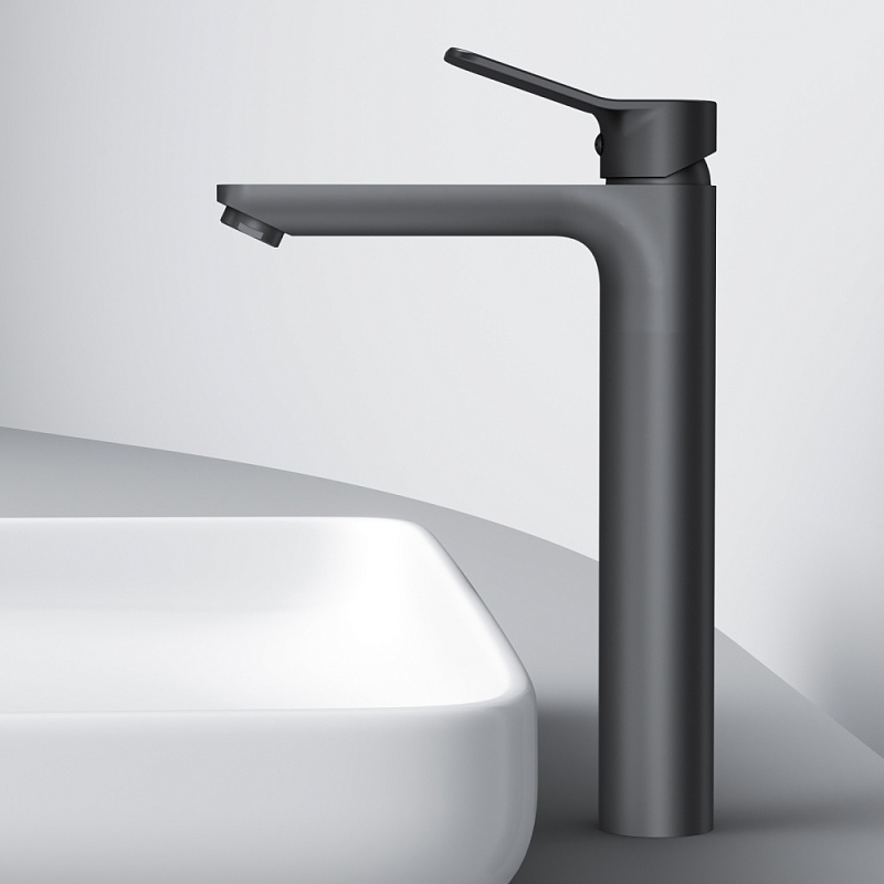 Смеситель для раковины (умывальника) AM.PM X-Joy F85A92022 высокий, черный