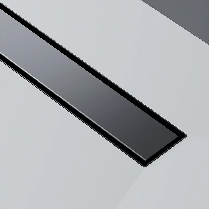 Душевой трап (лоток) 50 AM.PM MasterFlow W01SC-U11-050-04BM комбинированный затвор с черной матовой решеткой под плитку