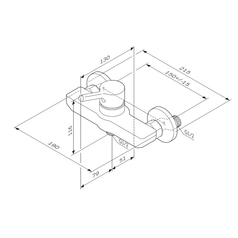Смеситель для душа AM.PM X-Joy S F85B20000 хром