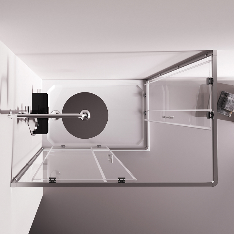Душевое ограждение без поддона 120x80 AM.PM Above W9XG-403-12080-MT профиль серебристый