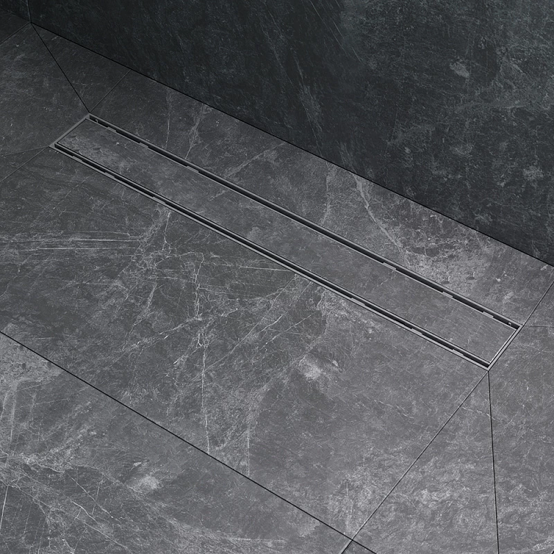 Душевой трап (лоток) 60 AM.PM PrimeFlow W02SC-U11-060-04SB комбинированный затвор со стальной матовой решеткой под плитку