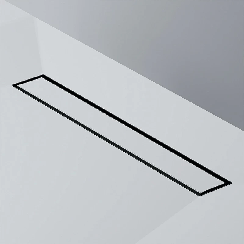 Душевой трап (лоток) 50 AM.PM MasterFlow W01SC-U11-050-04BM комбинированный затвор с черной матовой решеткой под плитку