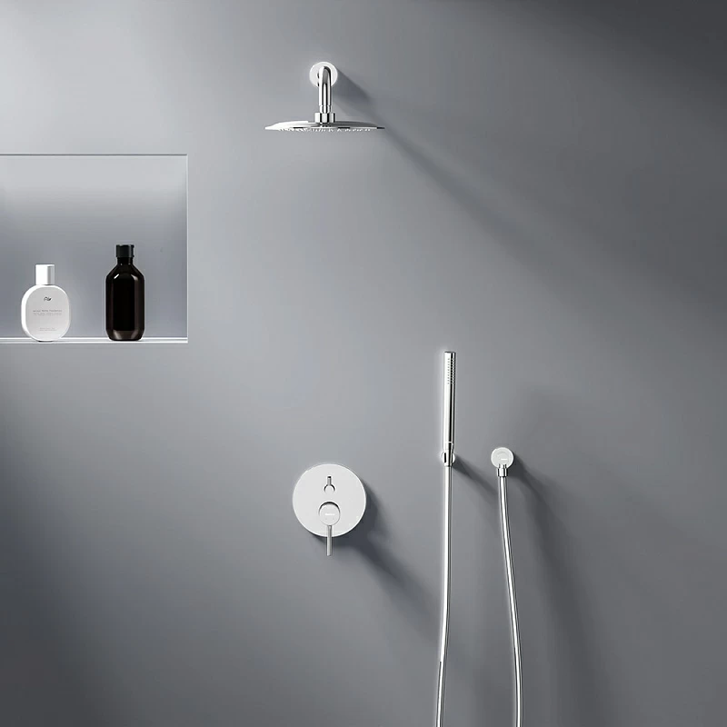 Встраиваемая душевая система Damixa Scandinavian Pure 936520000 хром: тропический верхний душ, ручной душ