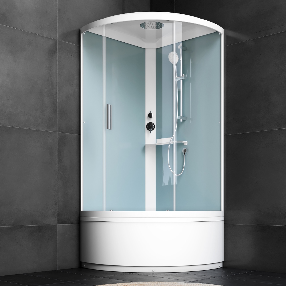 Душевая кабина 90x90 см, без гидромассажа X-Joy W88C-401A-090WT, Белый, прозрачное