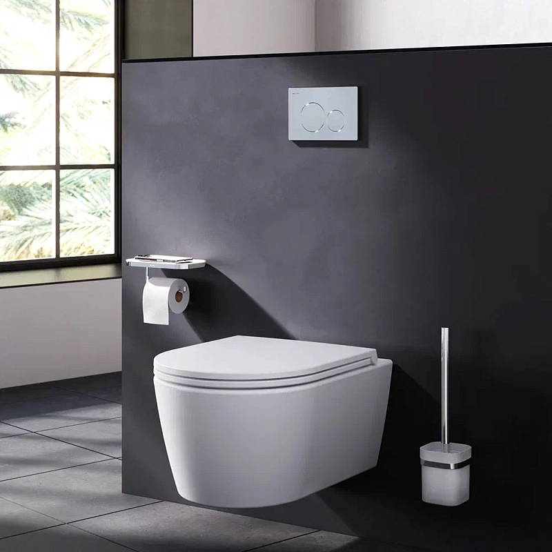 Инсталляция для подвесного унитаза AM.PM Pro I012704.9051 с пневм. клавишей хром