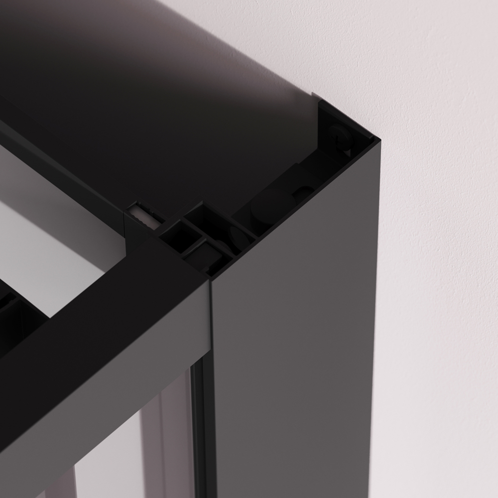 Душевая кабина 120x80 см, прямоугольная, без гидромассажа Above W9XC-403-12080BT, Черный, белый, прозрачное