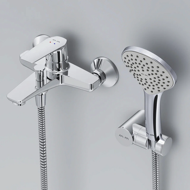 Смеситель для ванны и душа AM.PM Gem F90A15000 душевая лейка, шланг 1750, хром