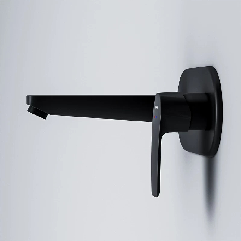 Смеситель для раковины (умывальника) AM.PM Gem F90A72222 черный встраиваемый