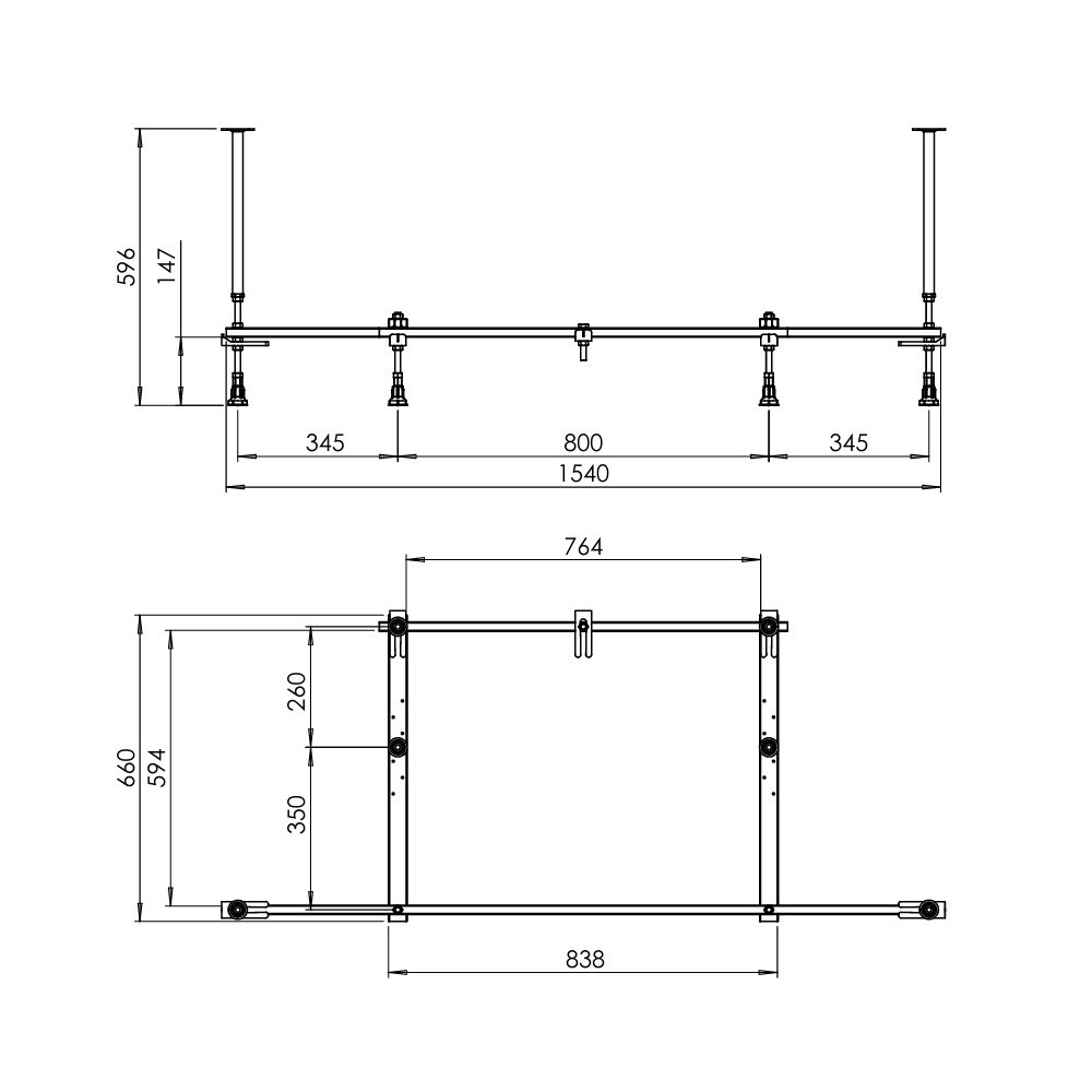 Каркас для ванны пристенной, 170x75 см X-Joy W94A-170U75W-R, Белый