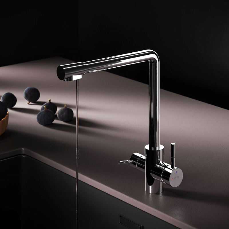 Смеситель для кухни AM.PM X-Joy S F85B05700 высокий, с каналом питьевой воды, хром